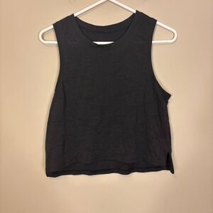 Lululemon Women's Black Perforated Camo Workout Tank Top